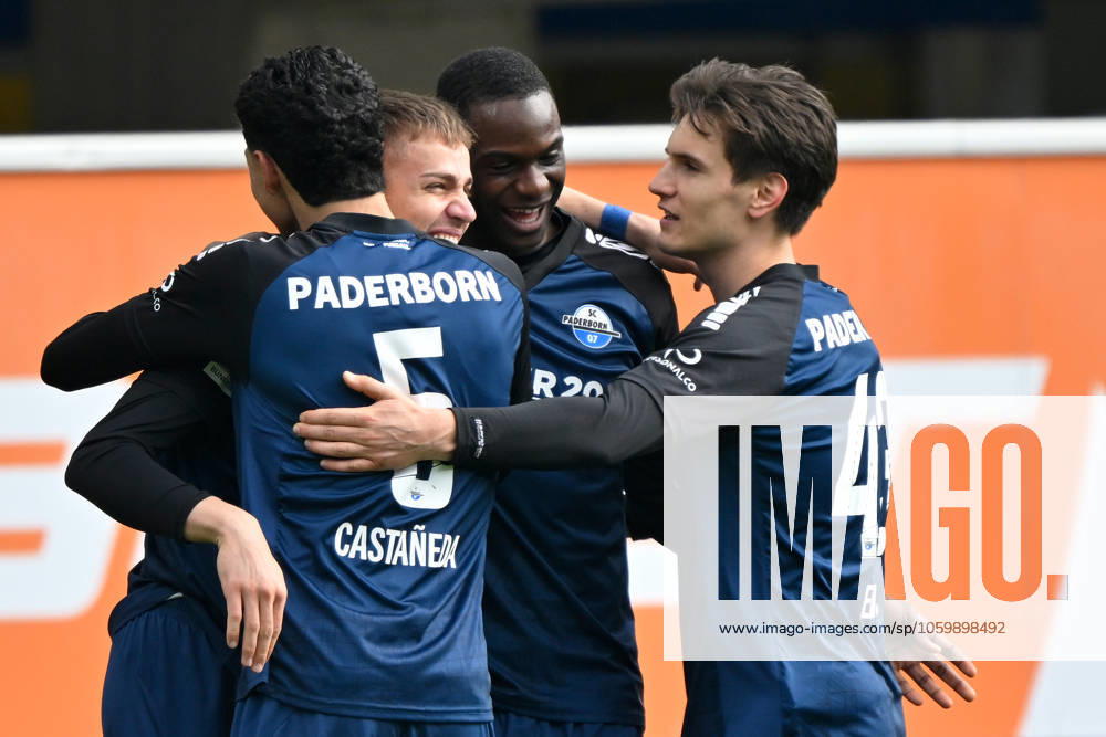 Paderborn, Home Deluxe Arena, 15.03.25, GER, Herren, 2.Bundesliga, Saison 2024-2025, SC Paderborn 07 - 1.FC Kaiserslautern Bild: Filip BILBIJA (Paderborn) jubelt nach seinem Tor zum 3:0 Only for editorial use! DFL regulations prohibit any use of photographs as image sequences and or quasi-video. NRW Deutschland