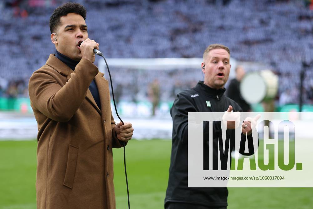 The National Anthem is sung before the start of the match Liverpool v Newcastle United, EFL Carabao Cup, Final, Football, Wembley Stadium, London, UK - 16 Mar 2025