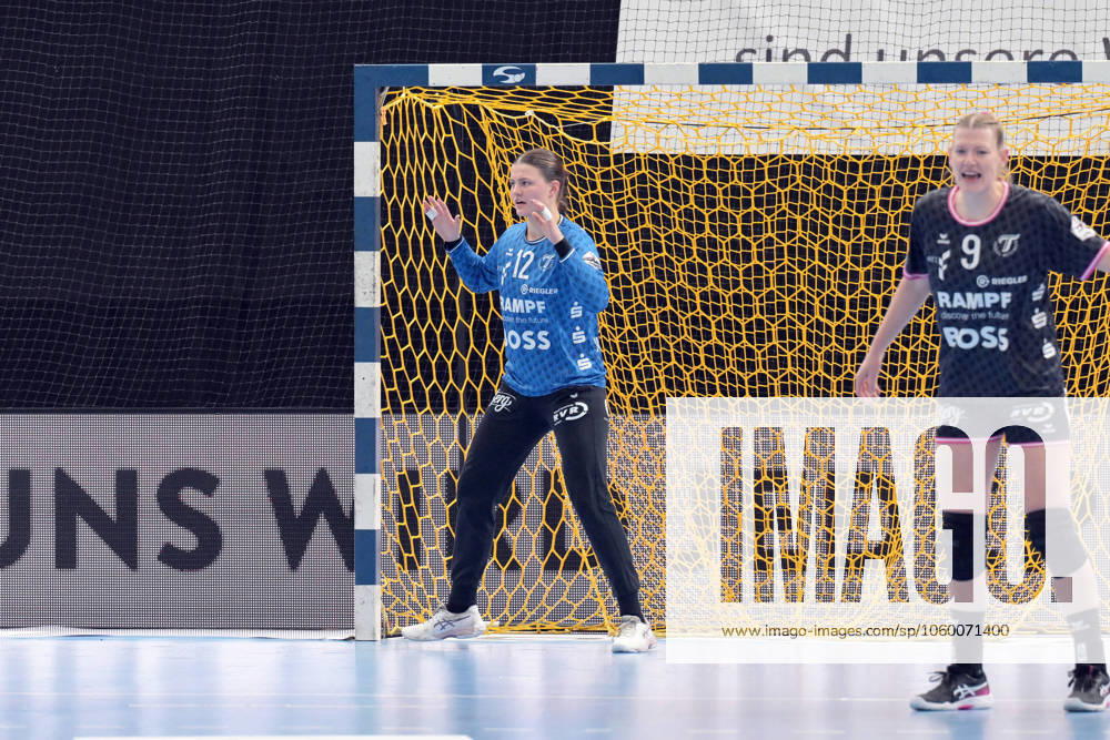 Marie Kristin Weiss (TusSies Metzingen, 12) im Tor HB Ludwigsburg vs. TusSies Metzingen, Handball, HBF, 20.Ligaspieltag, Saison 2024 2025, 19.03.2025 HB Ludwigsburg vs. TusSies Metzingen, Handball, HBF, 20.Ligaspieltag, Saison 2024 2025, 19.03.2025 Ludwigsburg