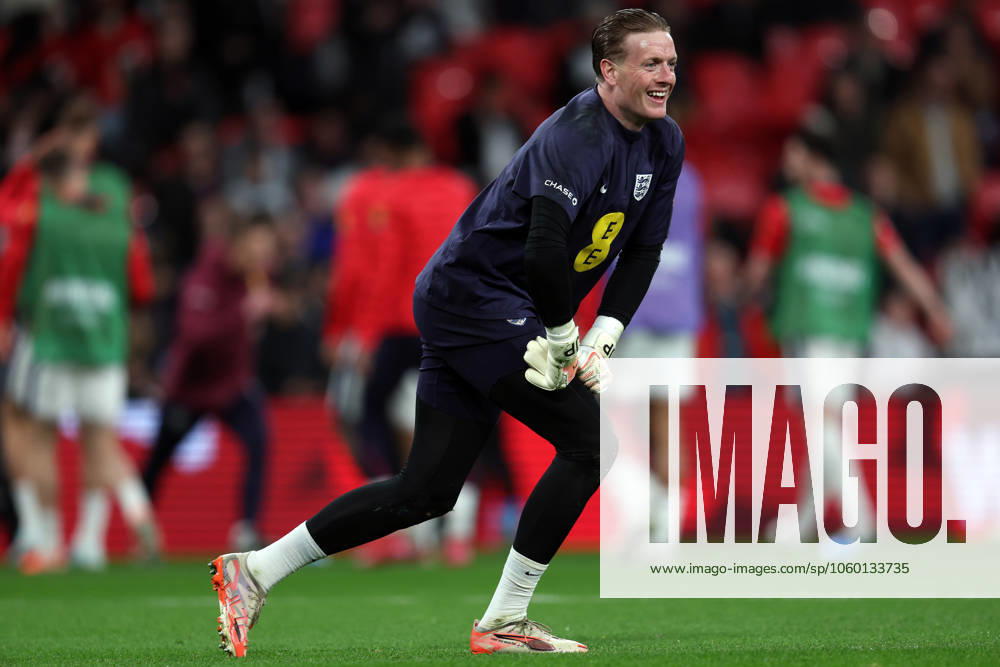 Jordan Pickford of England England v Albania - UEFA World Cup Qualifiers - Group K. Football. Wembley Stadium, London. UK. 21 MAR 2025 Editorial use only