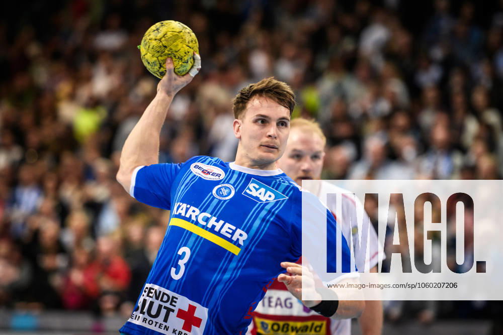 Max Haefner (TVB Stuttgart, 03) GER, TVB Stuttgart - ThSV Eisenach, Handball, Bundesliga, HBL, 23. Spieltag, Spielzeit 2024 2025, 23.03.2025, Stuttgart (Porsche Arena) GER, TVB Stuttgart - ThSV Eisenach, Handball, Bundesliga, HBL, 23. Spieltag, Spielzeit 2024 2025, 23.03.2025, Stuttgart (Porsche Arena) Stuttgart