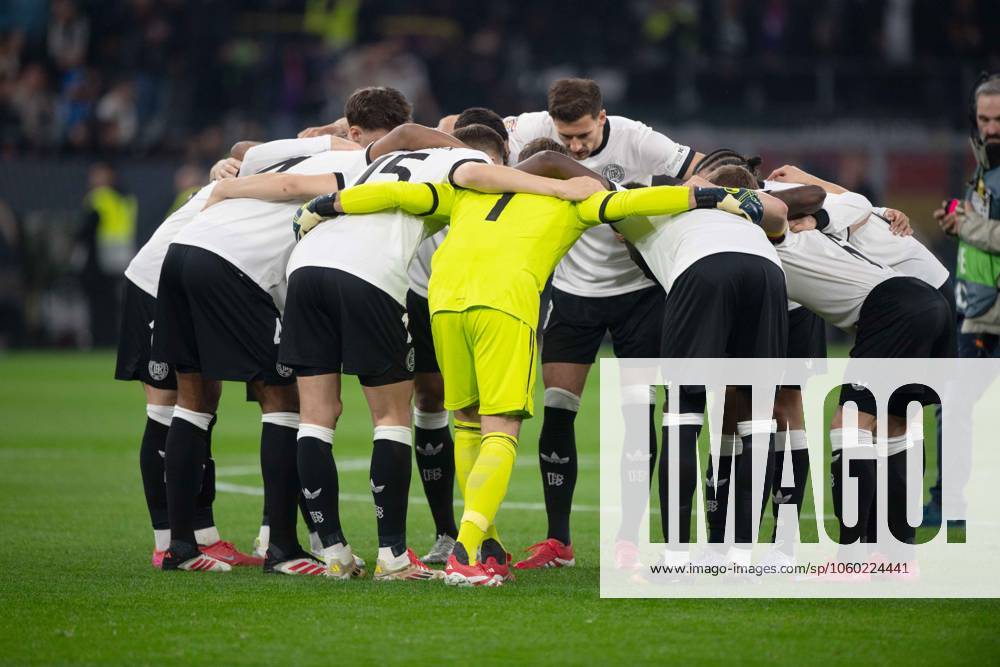 Deutschland Mannschaftskreis, Motivation, Verschwoerung, Fussball UEFA Nations League Viertelfinale, Round of 8, Deutschland (GER) - Italien (ITA) am 23.03.2024 im Signal Iduna Park Dortmund,