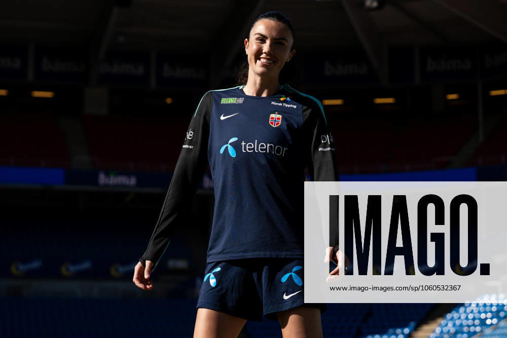 Ingrid Syrstad Engen of the Norwegian women s national football team during a training session on April 2, 2025 in Oslo. Photo: Vegard Grott BILDBYRAN kod VG VG0738 bbeng fotboll football soccer fotball norge norway women dam nations league träning practice training trening