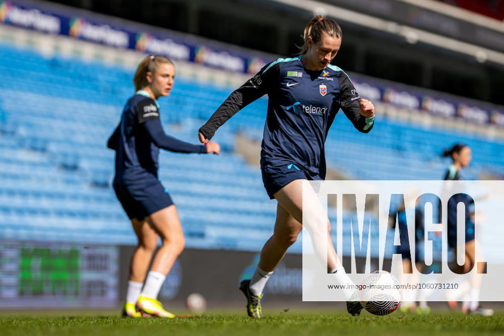 Elisabeth Terland of the Norwegian women s national football team during a training session on April 7, 2025 in Oslo. Photo: Vegard Grott BILDBYRAN kod VG VG0746 bbeng fotboll football soccer fotball norge norway women dam nations league träning practice training trening