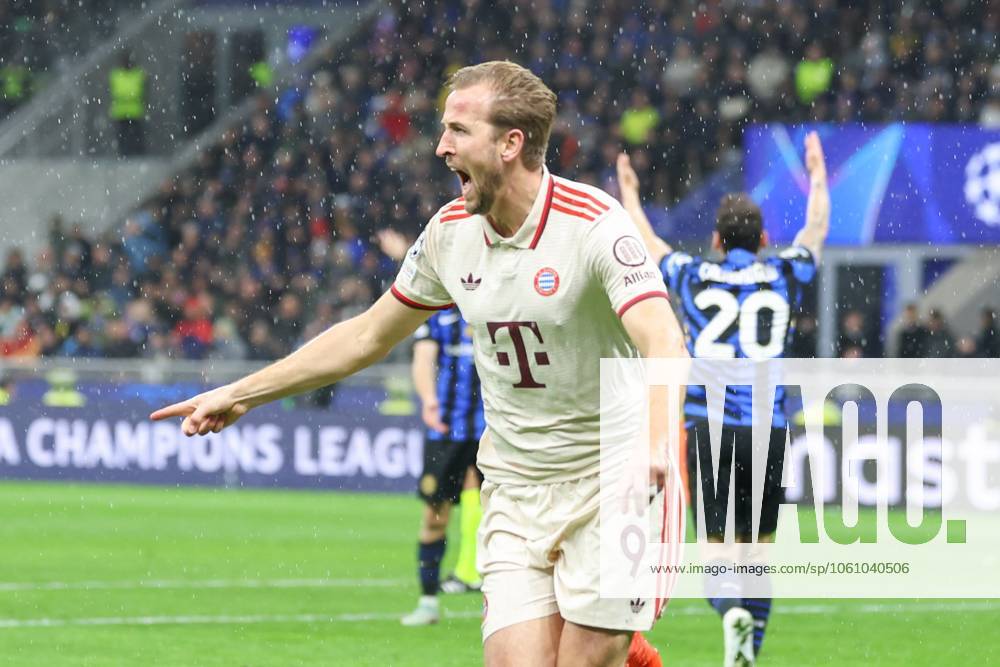 Torjubel, jubelt nach seinem Treffer zum 1:0 von Harry Kane (FC Bayern Muenchen), Inter Mailand vs. FC Bayern Muenchen, Fussball, Champions League, Viertelfinale, Rueckspiel