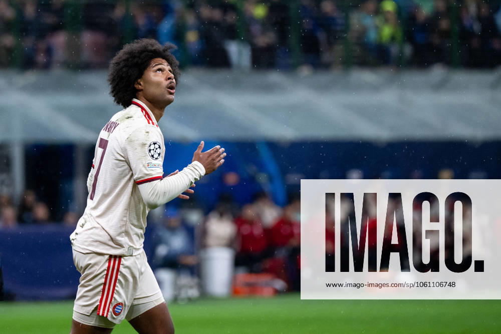 Serge Gnabry (FC Bayern Muenchen, 07) aergert sich ueber eine vergebene Torchance, ITA, Inter Mailand vs FC Bayern Muenchen, Fussball, UEFA Champions League, Viertelfinale Rueckspiel, Saison 2024 2025, 16.04.2025 ITA, Inter Mailand vs FC Bayern Muenchen, Fussball, UEFA Champions League, Viertelfinale Rueckspiel, Saison 2024 2025, 16.04.2025 Milano