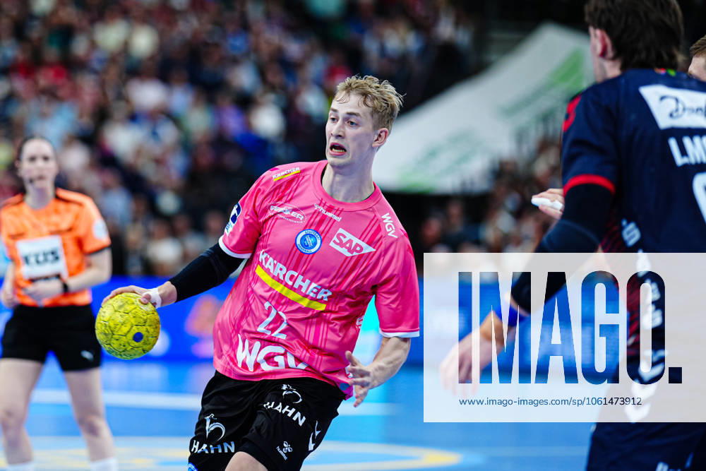 Torben Matzken (TVB Stuttgart, 22) GER, SG Flensburg-Handewitt vs. TVB Stuttgart, Handball, Bundesliga, Spieltag 27, Saison 2024 2025, 26.04.2025 GER, SG Flensburg-Handewitt vs. TVB Stuttgart, Handball, Bundesliga, Spieltag 27, Saison 2024 2025, 26.04.2025 Flensburg