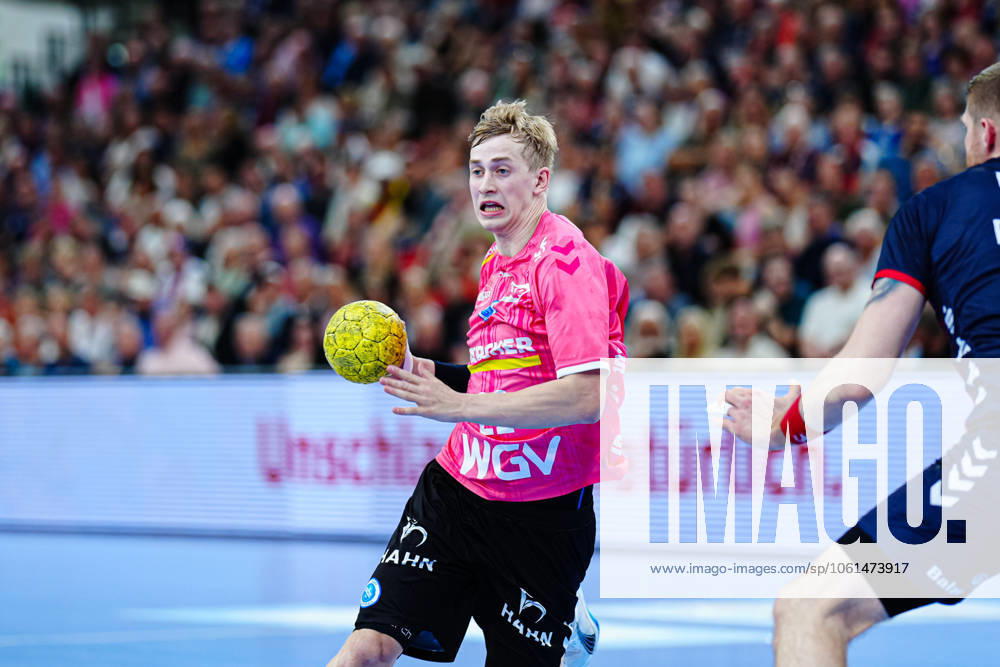 Torben Matzken (TVB Stuttgart, 22) GER, SG Flensburg-Handewitt vs. TVB Stuttgart, Handball, Bundesliga, Spieltag 27, Saison 2024 2025, 26.04.2025 GER, SG Flensburg-Handewitt vs. TVB Stuttgart, Handball, Bundesliga, Spieltag 27, Saison 2024 2025, 26.04.2025 Flensburg