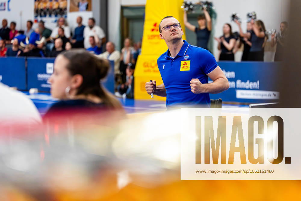GER, Rollstuhlbasketball, Maenner Frauen, Saison 24 25, 1.Bundesliga, PlayOff Finale, RSB Thuringia Bulls - RSV Lahn-Dill Im Bild Andre Bienek (RSB Thuringia Bulls) Die Mannschaft der Thuringia Bulls schlägt im zweiten PlayOff Spiel erneut die Gastmannschaft vom RSV Lahn-Dill und gewinnt somit die Saison 24 25 - Deutsche Meisterschaft Deutscher Meister 99189 Elxleben Fit-In Freizeitanlage Sporthal Thueringen Deutschland