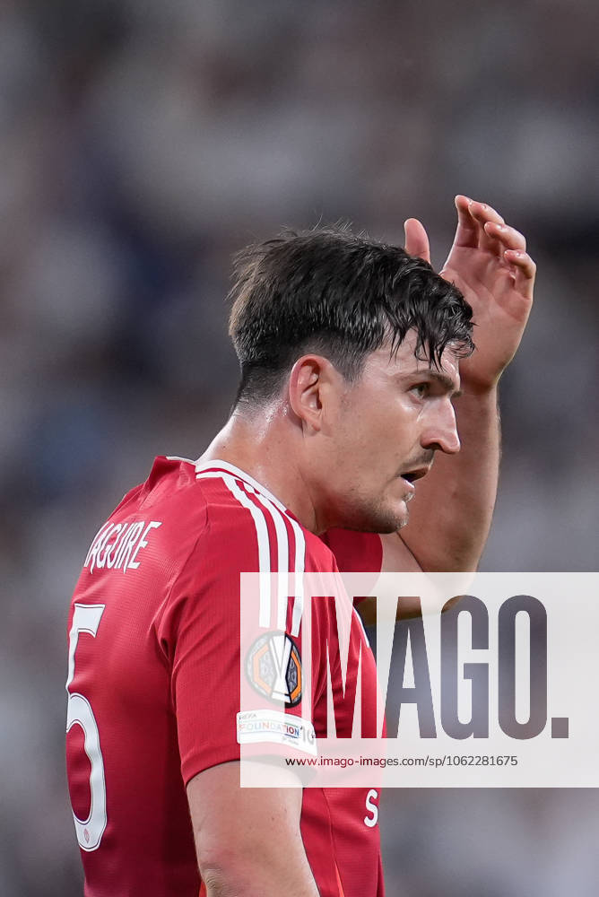Harry Maguire of Manchester United, ManU looks dejected during the UEFA Europa League Final match between Tottenham Hotspur and Manchester United at the Estadio de San Mamà s, Bilbao, Spain on 21 May 2025.