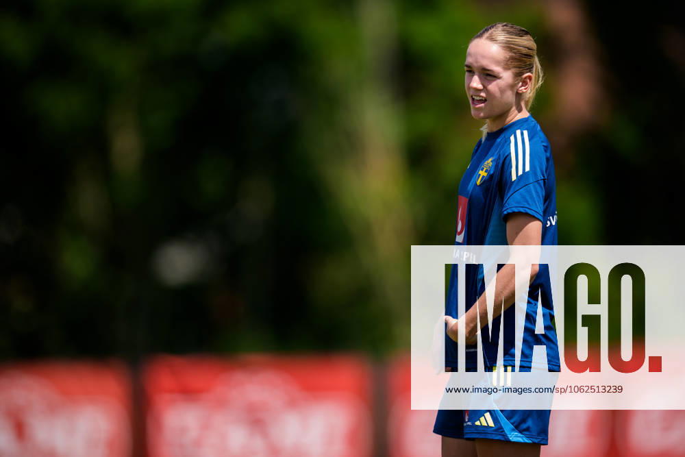 Hanna Lundkvist of the Swedish womens national football team during a training session on May 28, 2025 in Fidenza. Photo: Ludvig Thunman BILDBYRAN kod LT LT0703 fotboll football soccer fotball träning practice training sverige sweden dam bbeng