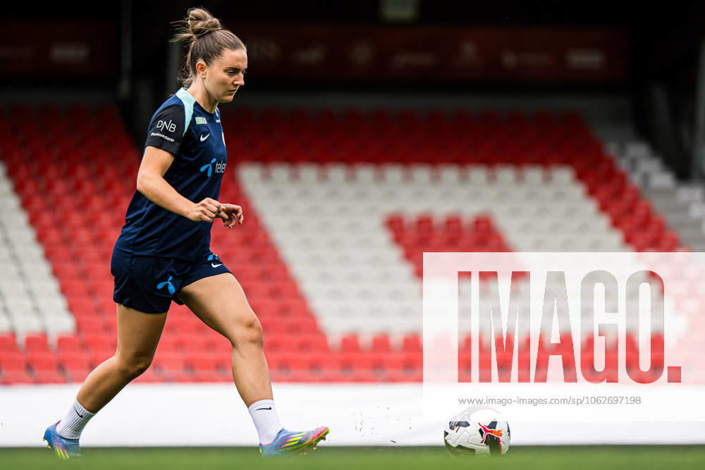 Vilde Boe Risa of the Norwegian women s national football team during a training session on June 2, 2025 in Sion. Photo: Marius Simensen BILDBYRAN COP 238 bbeng dam football fotball fotboll norge norway practice soccer training trening träning uefa women s nations league