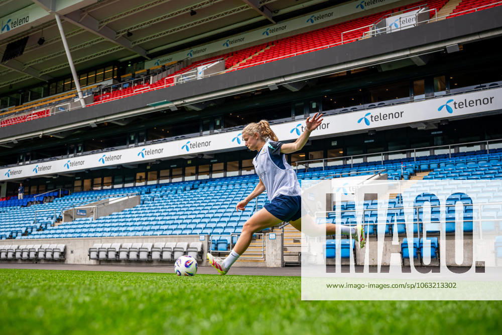 Justine Kielland of the Norwegian women s national football team during a training session on June 24, 2025 in Oslo. Photo: Vegard Grott BILDBYRAN kod VG VG0772 bbeng fotboll football soccer fotball norge norway women dam träning practice training trening pre-camp precamp