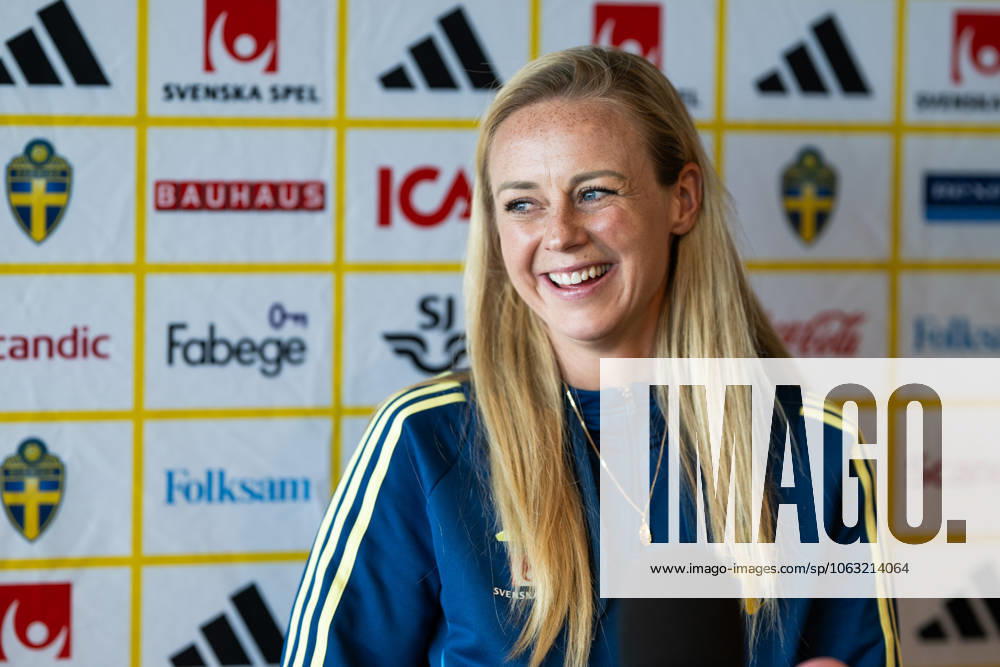 Amanda Ilestedt of the Swedish women s national football team during a press event on June 24, 2025 in Ahus. Photo: Mathias Bergeld BILDBYRAN kod MB MB1151 fotboll football soccer fotball pressträff event meeting sverige sweden dam bbeng women kvinner