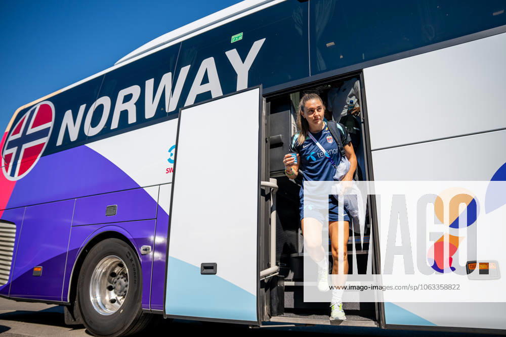 Vilde Boe Risa of the Norwegian women s national football team arrives at a training session ahead of the UEFA Women s Euro 2025 on June 30, 2025 in Neuchatel. Photo: Vegard Grott BILDBYRAN kod VG VG0775 bbeng fotboll football soccer fotball fotbolls-em fotball em europamästerskap em uefa womens euro em 2025 träning practice training trening norge norway dam day -2