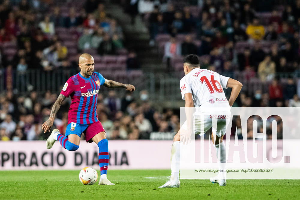 Dani Alves of FC Barcelona, Barca in action during La Liga match , football match played between FC Barcelona and RCD Mallorca at Camp Nou stadium on May 1, 2022, in Barcelona, Spain.