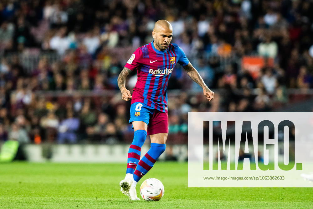 Dani Alves of FC Barcelona, Barca in action during La Liga match , football match played between FC Barcelona and RCD Mallorca at Camp Nou stadium on May 1, 2022, in Barcelona, Spain.