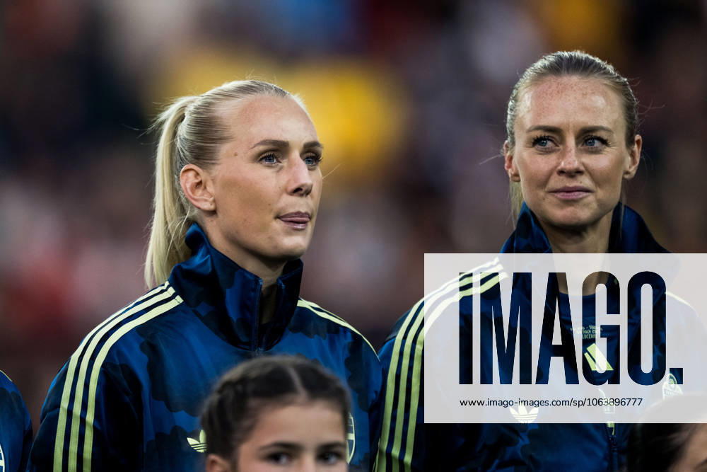 Stina Blackstenius and Amanda Ilestedt of Sweden ahead of the UEFA Women s Euro 2025 group stage football match between Poland and Sweden on July 8, 2025 in Luzern. Photo: Ludvig Thunman BILDBYRAN kod LT LT0707 fotboll football soccer fotball fotbolls-em europamästerskap em uefa womens euro uefa womens european football championship womens euro 2025 dam kvinner women polen sverige sweden poland 7 bbeng
