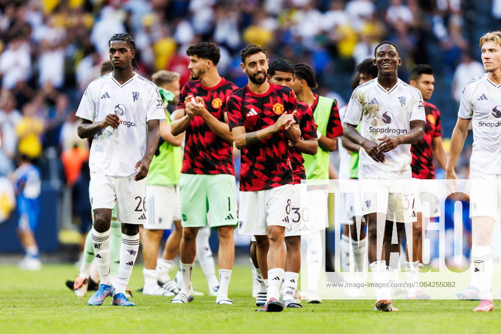 Bruno Fernandes of Manchester United, ManU after the friendly football match between Manchester United and Leeds United on July 19, 2025 in Stockholm. Photo: Tobias Sterner BILDBYRAN COP 254 TS0371 fotboll football soccer fotball träningsmatch friendly match manchester united leeds united bbeng