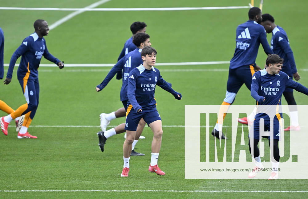 Training session of Real Madrid MADRID, SPAIN - FEBRUARY 28: Arda Guler of Real Madrid attends training session at Valdebebas facilities ahead of LaLiga 26th week football match against Real Betis in Madrid, Spain on February 28, 2025. Madrid Spain. Editorial use only. Please get in touch for any other usage.