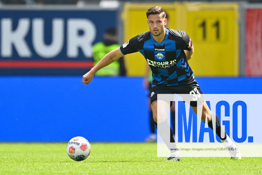 Paderborn, Home Deluxe Arena, 02.08.25, GER, Herren, 2.Bundesliga, Saison 2025-2026, SC Paderborn 07 - KSV Holstein Kiel Bild: Marcel HOFFMEIER (Paderborn) DFL regulations prohibit any use of photographs as image sequences and or quasi-video. NRW Deutschland