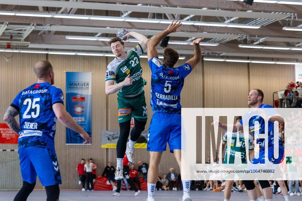 Erik PERSSON (FRISCH AUF! Goeppingen, 22) erzielt ein Tor, Aktion, Torwurf FRISCH AUF! Goeppingen (FAG) vs. TVB 1898 Stuttgart (TVB), Handball, Maenner, S-Cup Altensteig 2025, Finale, Spielzeit 2025 2026, 03.08.2025 FRISCH AUF! Goeppingen (FAG) vs. TVB 1898 Stuttgart (TVB), Handball, Maenner, S-Cup Altensteig 2025, Finale, Spielzeit 2025 2026, 03.08.2025 Altensteig