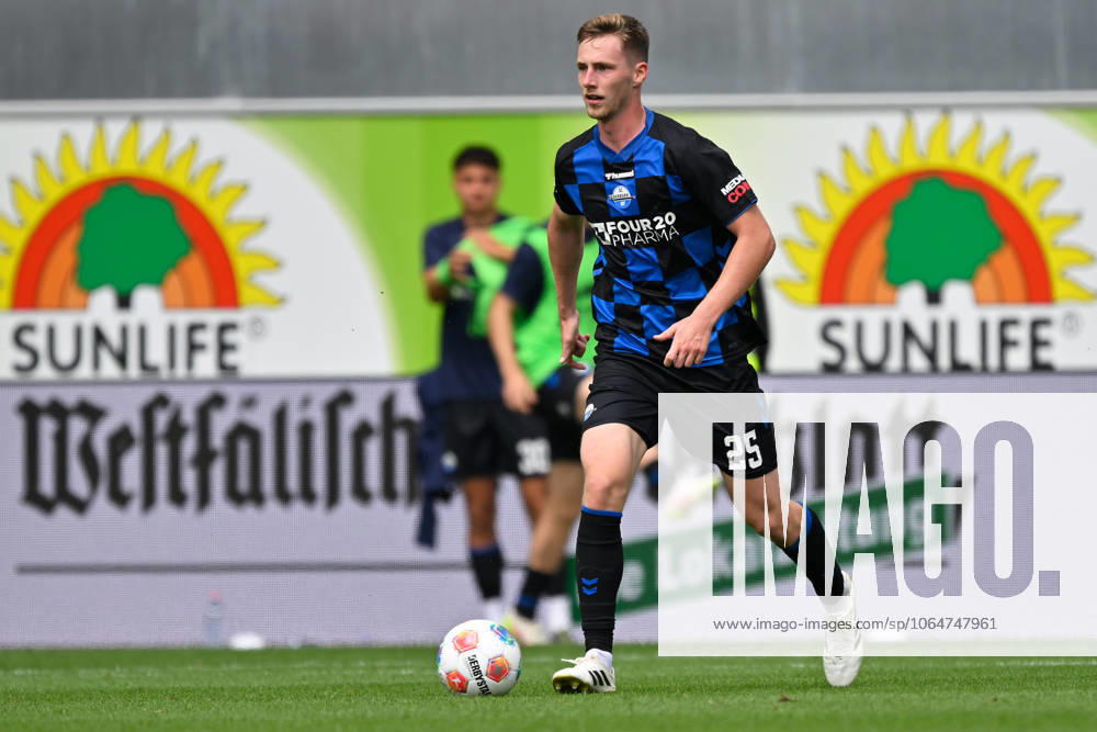 Paderborn, Home Deluxe Arena, 02.08.25, GER, Herren, 2.Bundesliga, Saison 2025-2026, SC Paderborn 07 - KSV Holstein Kiel Bild: Tjark SCHELLER (Paderborn) DFL regulations prohibit any use of photographs as image sequences and or quasi-video. NRW Deutschland