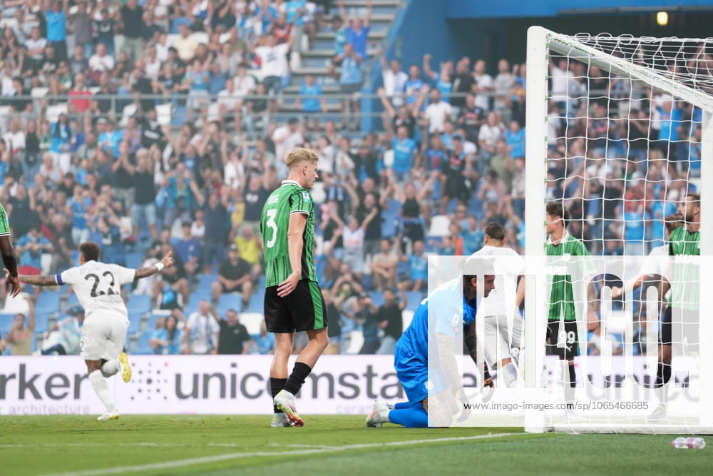 Napoli s Kevin De Bruyne goal 0-2 during the Serie A soccer match between Sassuolo and Napoli at the Mapei Stadium Città del Tricolore in Reggio Emilia, north Italy - Saturday, August 23, 2025 - - Soccer -