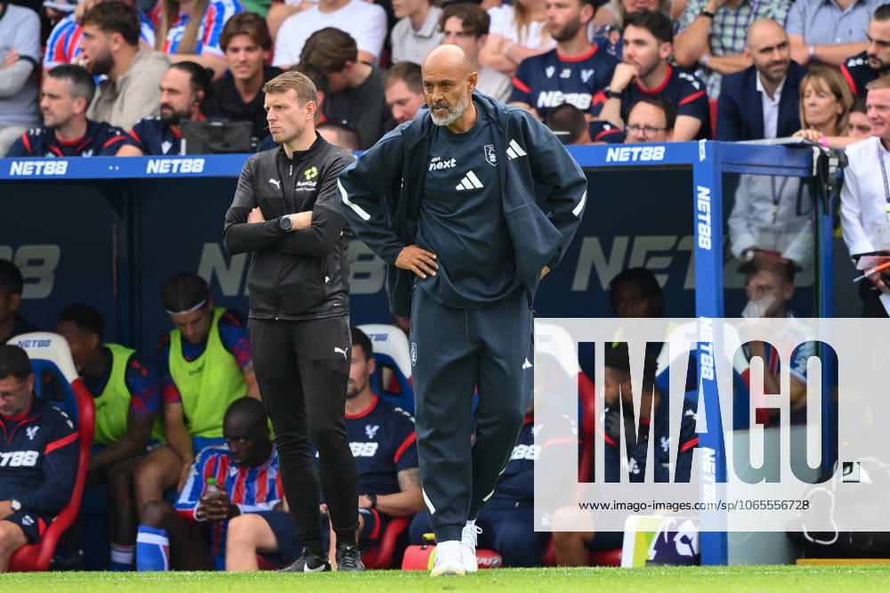 Crystal Palace v Nottingham Forest - Premier League Nuno Espirito Santo, Nottingham Forest head coach, looks on during the Premier League match between Crystal Palace and Nottingham Forest at Selhurst Park in London, England, on August 24, 2025. London Greater London United Kingdom