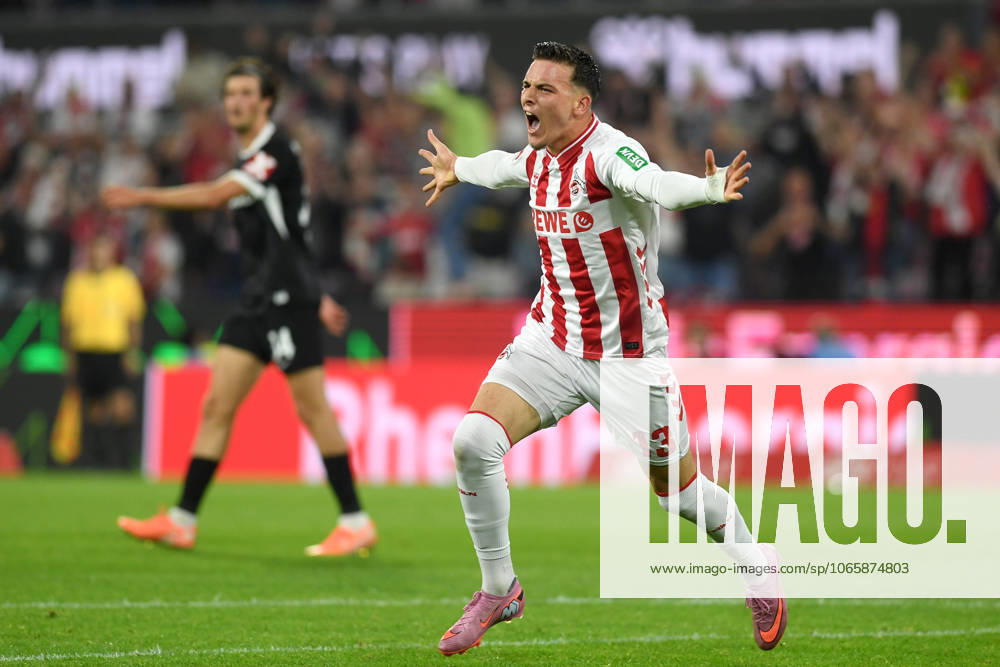 Said El Mala (1. FC Koeln) Torjubel, jubelt nach seinem Treffer zum 4:0 waehrend des Spiels der Bundesliga zwischen 1. FC Köln und SC Freiburg, Rhein-Energie-Stadion am 31. August 2025 in Köln, Deutschland. (Foto von Ralf Treese DeFodi Images) +++ Said El Mala (1. FC Koeln) celebrates after scoring his teams fourth goal during the Bundesliga match between 1. FC Köln and SC Freiburg at Rhein-Energie-Stadion on August 31, 2025 in Köln, Germany. (Photo by Ralf Treese DeFodi Images) DFL regulations prohibit any use of photographs as image sequences and or quasi-video. (Photo by Ralf Treese DeFodi Images)