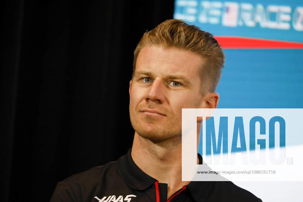 Drivers press conference, PK, Pressekonferenz held in Florida ahead of the F1 Grand Prix of Miami MIAMI GARDENS, FLORIDA, UNITED STATES - MAY 4: Driver Nico Hulkenberg of Haas F1 Team during a drivers press conference ahead of the F1 Grand Prix of Miami at the Miami International Autodrome on May 04, 2023 in Miami Gardens, Florida, United States. Florida United States. Editorial use only. Please get in touch for any other usage.