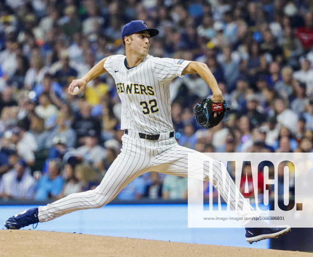 Milwaukee Brewers starting pitcher Jacob Misiorowski throws in the first inning of the MBL game between the St. Louis Cardinals and the Milwaukee Brewers at American Family Field in Milwaukee, Wisconsin on Saturday, September 13, 2025. MIL20250913803 TANNENxMAURY