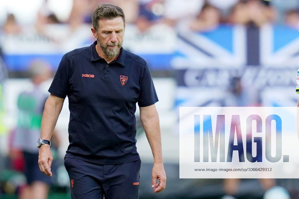 Lecces head coach Eusebio di Francesco during the Serie A soccer match between Atalanta and Lecce at the New Balance Stadium in Bergamo , north Italy - Sunday, September 14 , 2025. - Soccer .
