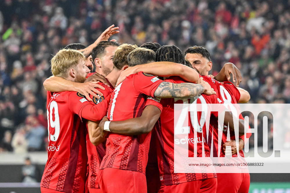 Jubel zum Tor zum 2:0 durch Maximilian Eggestein (SC Freiburg, 08) GER, SC Freiburg - FC Basel, Fussball, Europa League, 1. Spieltag, Saison 2025 2026, 24.09.2025 GER, SC Freiburg - FC Basel, Fussball, Europa League, 1. Spieltag, Saison 2025 2026, 24.09.2025 Freiburg