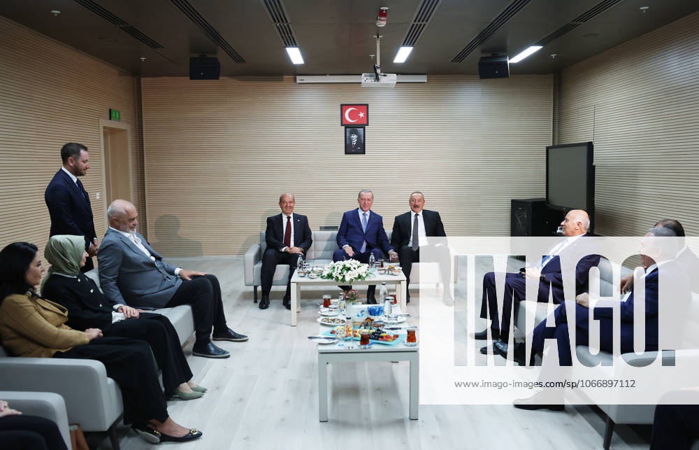 Turkish President Recep Tayyip Erdogan KONYA, TURKIYE - AUGUST 09: Turkish President Recep Tayyip Erdogan (C) meets Azerbaijani President Ilham Aliyev, Albanian Prime Minister Edi Rama and Turkish Cypriot President Ersin Tatar in Konya, Turkiye on August 09, 2022. Konya Turkey. Editorial use only. Please get in touch for any other usage.