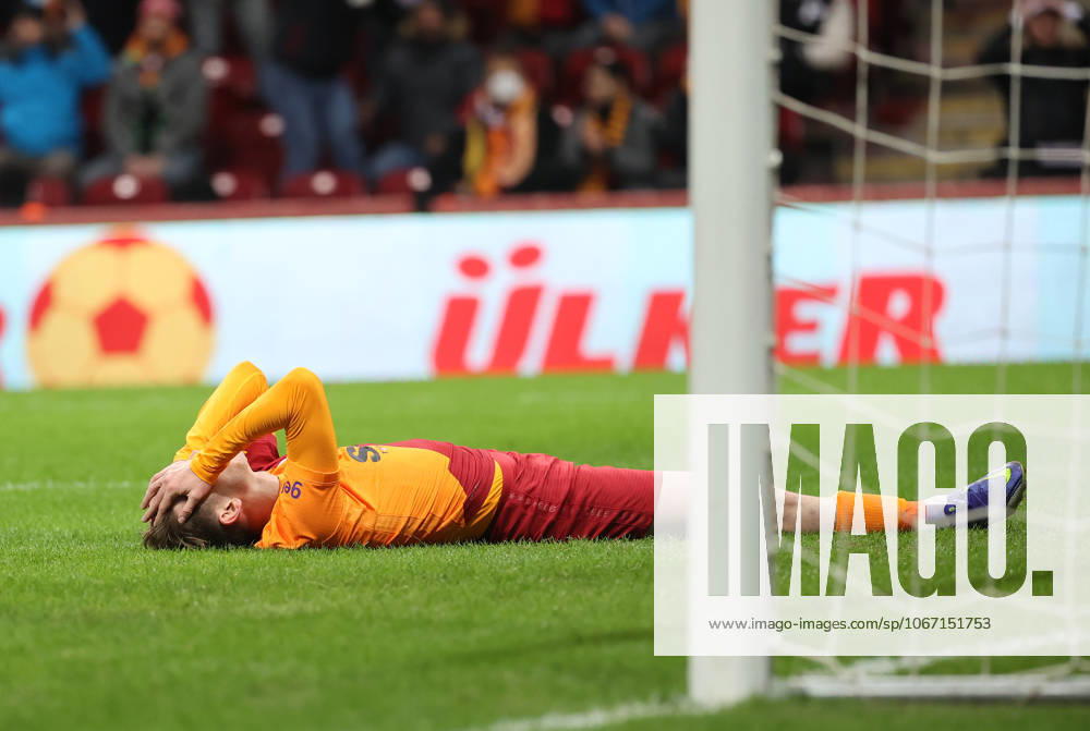 Galatasaray v Kasimpasa - Turkish Super Lig ISTANBUL, TURKIYE - JANUARY 20: Kerem Aktukoglu of Galatasaray gestures during Turkish Super Lig week 22 soccer match between Galatasaray and Kasimpasa in Istanbul, Turkiye on January 20, 2022. Istanbul Turkey. Editorial use only. Please get in touch for any other usage.