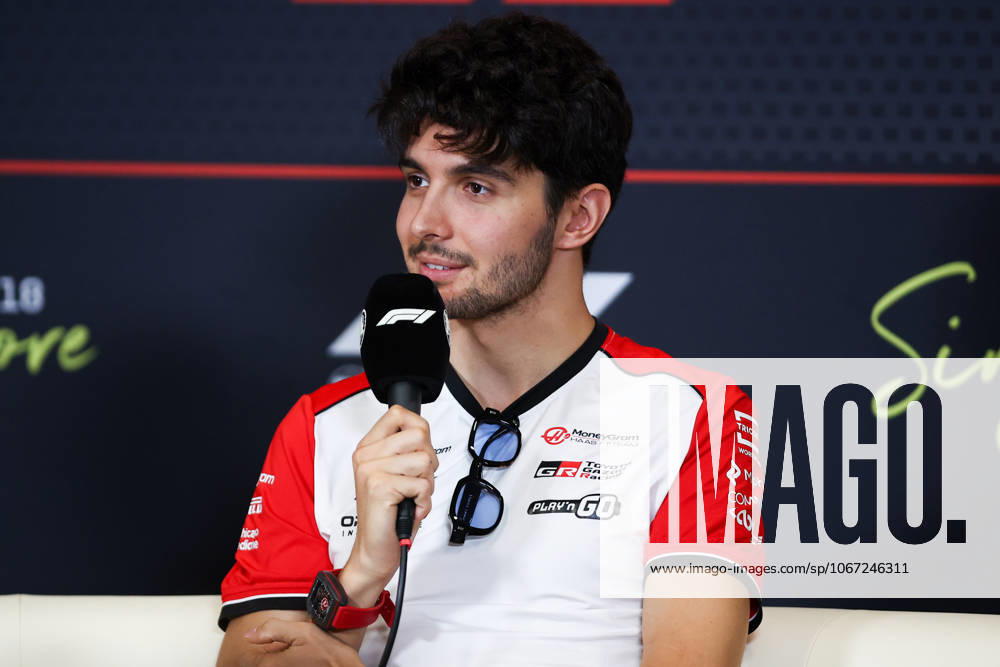 F1 - SINGAPORE GRAND PRIX 2025 OCON Esteban (fra), Haas F1 Team VF-25, portrait press conference, PK, Pressekonferenz during the 2025 Formula 1 Singapore Grand Prix, 18th round of the 2025 FIA Formula One World Championship, WM, Weltmeisterschaft from October 3 to 5, 2025 on the Marina Bay Street Circuit, in Singapore - SingaporeSingapore