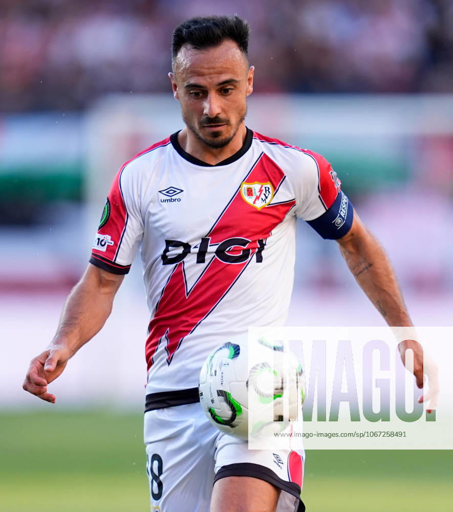 Alvaro Garcia of Rayo Vallecano controls the ball during the UEFA Conference League 2025 26 League Phase MD1 match between Rayo Vallecano and KF Shkendija at Estadio de Vallecas on October 2, 2025, in Madrid, Spain. Madrid Spain - ZUMAa181 20251002_zaa_a181_037