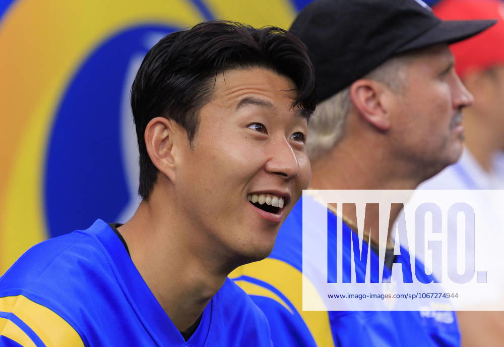 Son Heung-min 7 of the Los Angeles Football Club attends pregame activities prior to the regular season NFL, American Football Herren, USA game against the San Francisco 49ers on Thursday October 2, 2025 at SoFi Stadium in Inglewood, California. JAVIER ROJAS PI Los Angeles USA - ZUMAp124 20251002_zaa_p124_009