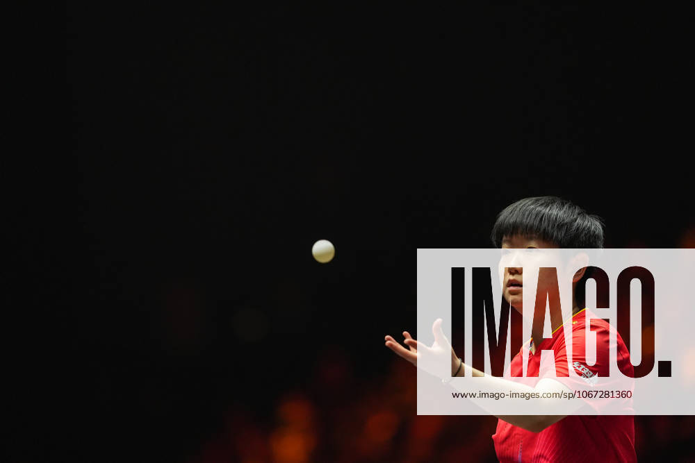 (251003) -- BEIJING, Oct. 3, 2025 -- Sun Yingsha reacts during the women s singles quarterfinal match between Sun Yingsha of China and Wang Yidi of China at 2025 World Table tennis, Tischtennis (WTT) China Smash in Beijing, China, Oct. 3, 2025. ) (SP)CHINA-BEIJING-TABLE TENNIS-WTT-CHINA SMASH-WOMEN S SINGLES-QUARTERFINAL (CN) JuxHuanzong