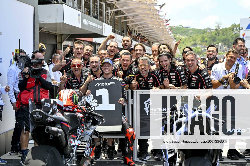 MOTO - MOTO GP - GRAND PRIX OF INDONESIA 2026 BEZECCHI Marco (ita), Aprilia Racing Team Gresini, Aprilia RS-GP 2025, portrait, celebrating his win in Sprint Race during the 2025 MotoGP Pertamina Grand Prix of Indonesia on the Mandalika circuit from October 3 to 5, At West Nusa Tenggara, Indonesia - West Nusa TenggaraIndonesia
