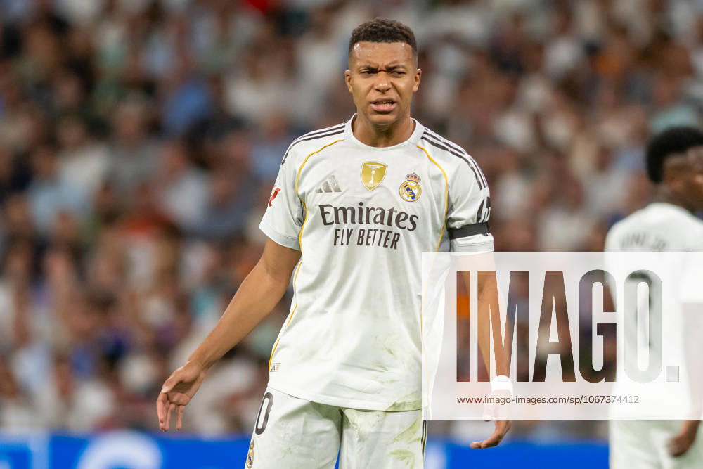 REAL MADRID CF v VILLARREAL CF. LA LIGA 2025 2026. ROUND 8. Real Madrid CFs Kylian Mbappe during La Liga match. October 4, 2025. (ALTERPHOTOS Jorge Ropero) MadridSpain
