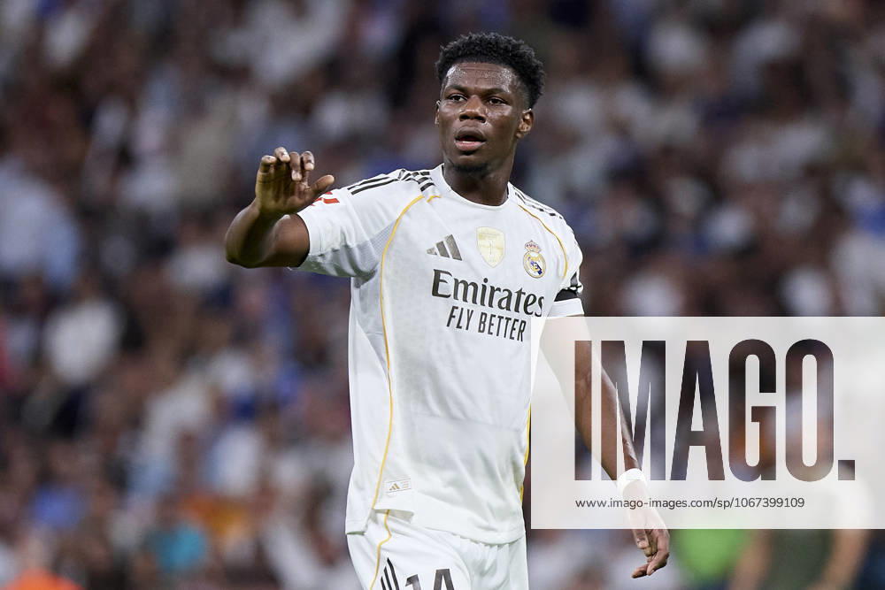 Aurelien Tchouameni of Real Madrid CF during La Liga football match between Real Madrid CF v Villareal CF at Santiago Bernabeu Stadium in Madrid, Spain, October 4, 2025 Madrid Spain - ZUMAa206 20251004_zsp_a206_238