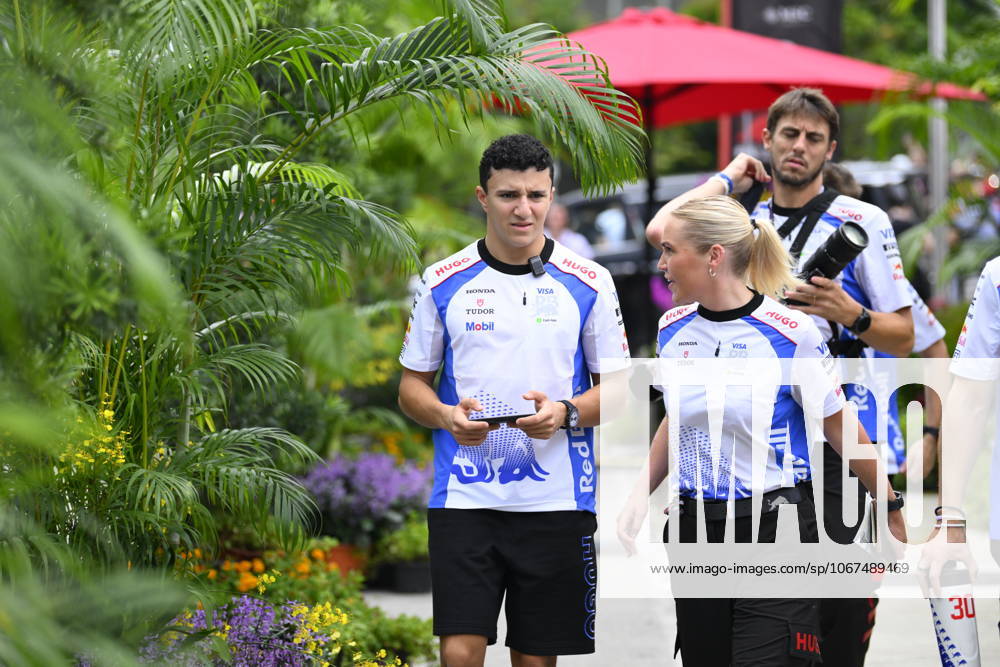 Isack Hadjar of Racing Bulls arrives before FP1 of the F1 Grand Prix of Singapore at Marina Bay Street Circuit on October, 3rd 2025 in Singapore. Singapore Singapore - ZUMAGran 20251003_znp_c251_016