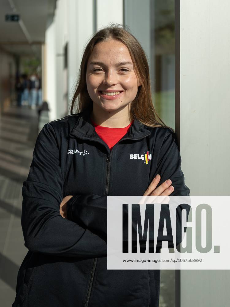 Belgian gymnast Jade Vansteenkiste poses for the photographer during a press conference, PK, Pressekonferenz to announce the Belgian men s and women s teams that will participate in the Artistic Gymnastics World Championships in Jakarta (19-25 10), on Thursday 09 October 2025, in Gent. JAMESxARTHURxGEKIERE x136403916x