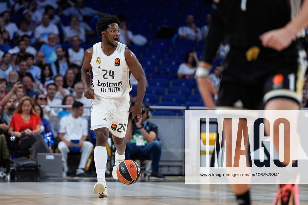 Andres Feliz of Real Madrid in action during the Turkish Airlines Euroleague 2025 26 League Phase MD3, match played between Real Madrid and LDLC ASVEL Villeurbanne at Movistar Arena on October 09, 2025 in Madrid, Spain. Madrid Spain - ZUMAa181 20251009_zaa_a181_369