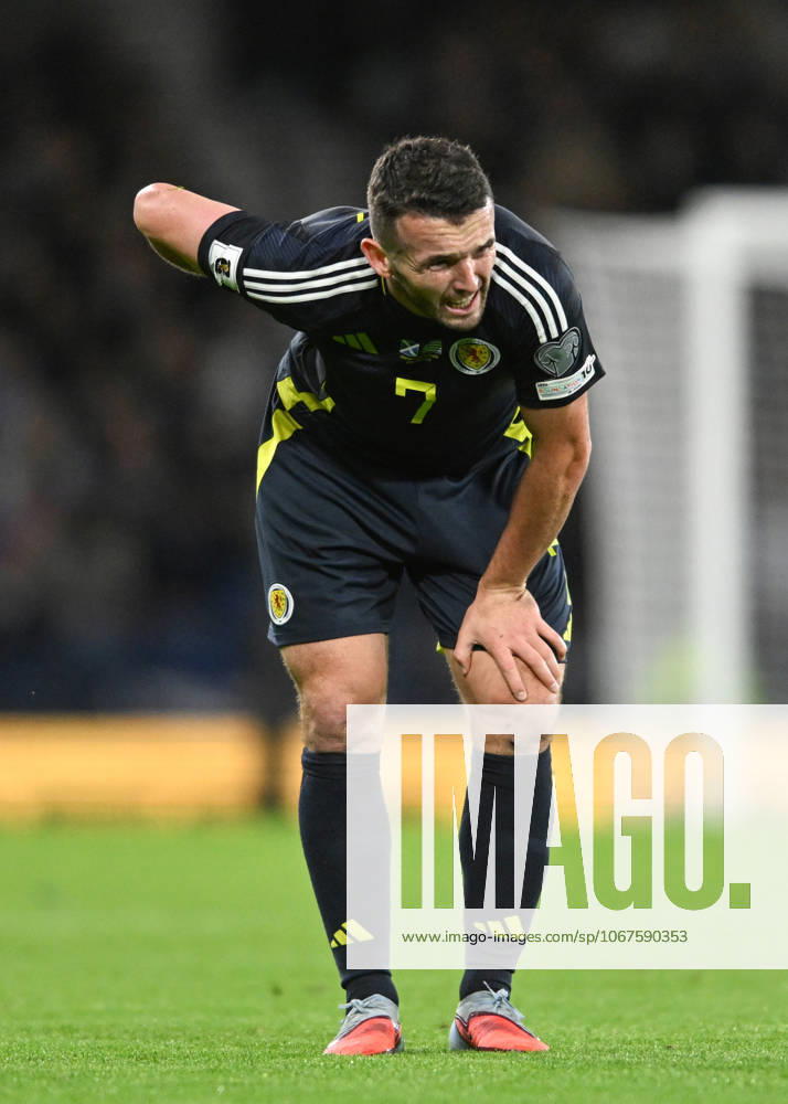 Glasgow, Scotland, 9th October 2025. John McGinn of Scotland during the Scotland vs Greece FIFA World Cup, WM, Weltmeisterschaft, Fussball European Qualifying match at Hampden Park, Glasgow. Picture credit should read: Neil Hanna Sportimage . SPI_106_NH_Scotland_Greece SPI-4206-0105