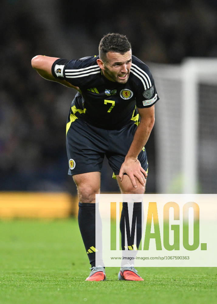 Glasgow, Scotland, 9th October 2025. John McGinn of Scotland during the Scotland vs Greece FIFA World Cup, WM, Weltmeisterschaft, Fussball European Qualifying match at Hampden Park, Glasgow. Picture credit should read: Neil Hanna Sportimage . SPI_107_NH_Scotland_Greece SPI-4206-0107