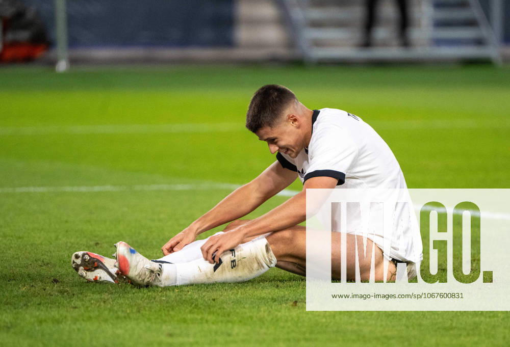 Fußball, Nachwuchs, Saison 2025 26, U21, U 21 EM-Qualifikation (Gruppe F 4. Spieltag) in Jena Deutschland - Griechenland, Nicolo Tresoldi (U21, Deutschland), 10.10. 2025,