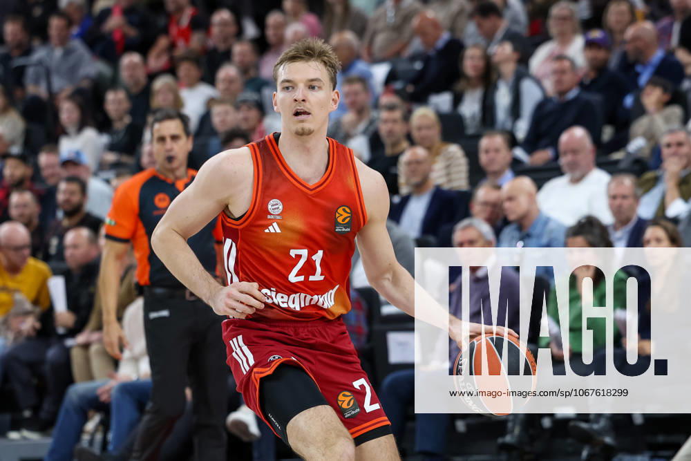 Justuz Hollatz (FC Bayern Basketball, 21), GER, FC Bayern Basketball vs. Zalgiris Kaunas, Basketball, Euroleague, 3. Spieltag, Saison 2025 2026, 10.10.2025, GER, FC Bayern Basketball vs. Zalgiris Kaunas, Basketball, Euroleague, 3. Spieltag, Saison 2025 2026, 10.10.2025 Muenchen